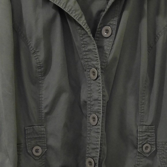 Green Khaki 3/4 Sleeve Jacket - Size 26 - Picture 2 of 2